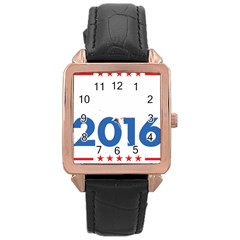 Wtf? 2016 Rose Gold Leather Watch  by dreiser