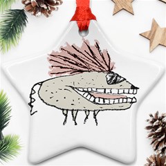 Monster Rat Hand Draw Illustration Ornament (star) by dflcprints