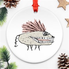 Monster Rat Hand Draw Illustration Round Ornament (two Sides) by dflcprints