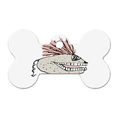 Monster Rat Hand Draw Illustration Dog Tag Bone (one Side) by dflcprints