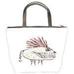 Monster Rat Hand Draw Illustration Bucket Bags Back