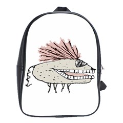 Monster Rat Hand Draw Illustration School Bag (large) by dflcprints