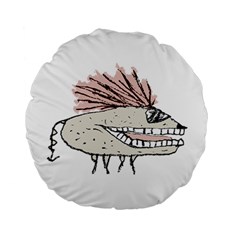 Monster Rat Hand Draw Illustration Standard 15  Premium Round Cushions by dflcprints