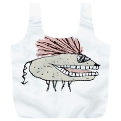 Monster Rat Hand Draw Illustration Full Print Recycle Bags (l)  by dflcprints