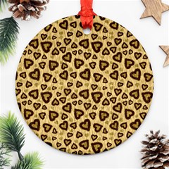 Leopard Heart 01 Ornament (round) by jumpercat