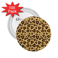 Leopard Heart 01 2 25  Buttons (100 Pack)  by jumpercat