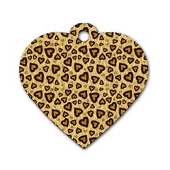 Leopard Heart 01 Dog Tag Heart (two Sides) by jumpercat