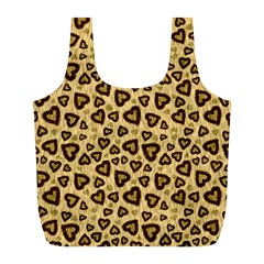 Leopard Heart 01 Full Print Recycle Bags (l)  by jumpercat