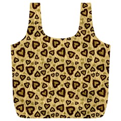 Leopard Heart 01 Full Print Recycle Bags (l)  by jumpercat