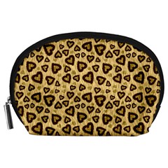 Leopard Heart 01 Accessory Pouches (large)  by jumpercat