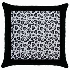 Leopard Heart 02 Throw Pillow Case (black) by jumpercat