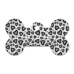 Leopard Heart 02 Dog Tag Bone (one Side) by jumpercat