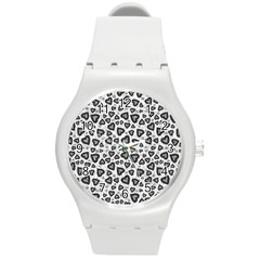 Leopard Heart 02 Round Plastic Sport Watch (m) by jumpercat