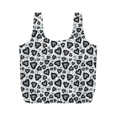 Leopard Heart 02 Full Print Recycle Bags (m)  by jumpercat