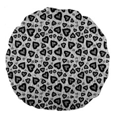 Leopard Heart 02 Large 18  Premium Flano Round Cushions by jumpercat