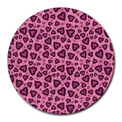 Leopard Heart 03 Round Mousepads by jumpercat