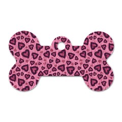 Leopard Heart 03 Dog Tag Bone (two Sides) by jumpercat