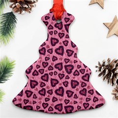 Leopard Heart 03 Christmas Tree Ornament (two Sides) by jumpercat