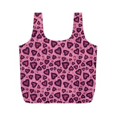 Leopard Heart 03 Full Print Recycle Bags (m)  by jumpercat