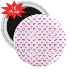 Pixel Hearts 3  Magnets (10 Pack)  by jumpercat