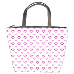 Pixel Hearts Bucket Bags by jumpercat