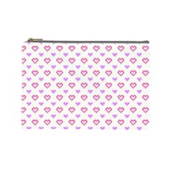 Pixel Hearts Cosmetic Bag (large)  by jumpercat