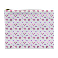 Pixel Hearts Cosmetic Bag (xl) by jumpercat