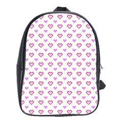 Pixel Hearts School Bag (large) by jumpercat