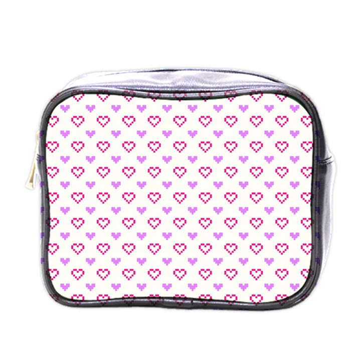 Pixel Hearts Mini Toiletries Bags