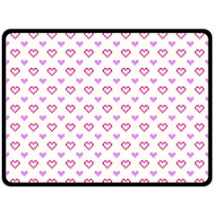 Pixel Hearts Fleece Blanket (large)  by jumpercat