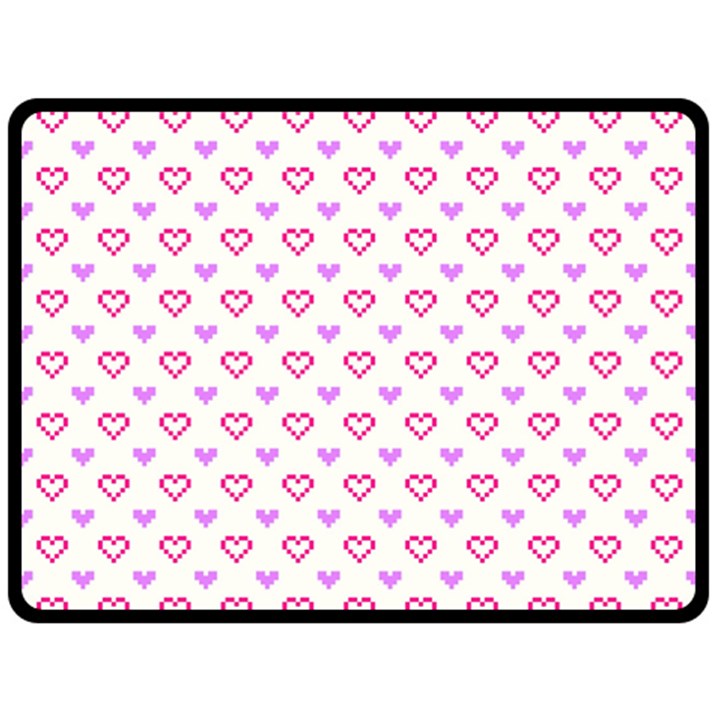 Pixel Hearts Fleece Blanket (Large) 