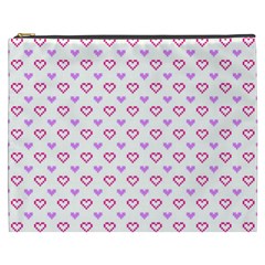 Pixel Hearts Cosmetic Bag (xxxl)  by jumpercat