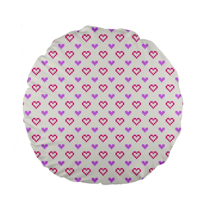 Pixel Hearts Standard 15  Premium Round Cushions