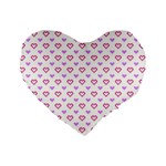 Pixel Hearts Standard 16  Premium Heart Shape Cushions Front