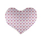 Pixel Hearts Standard 16  Premium Heart Shape Cushions Back