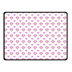 Pixel Hearts Double Sided Fleece Blanket (small)  by jumpercat