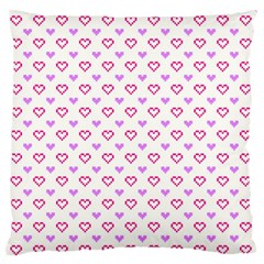 Pixel Hearts Standard Flano Cushion Case (one Side) by jumpercat