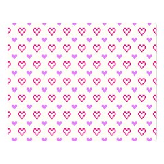 Pixel Hearts Double Sided Flano Blanket (large)  by jumpercat