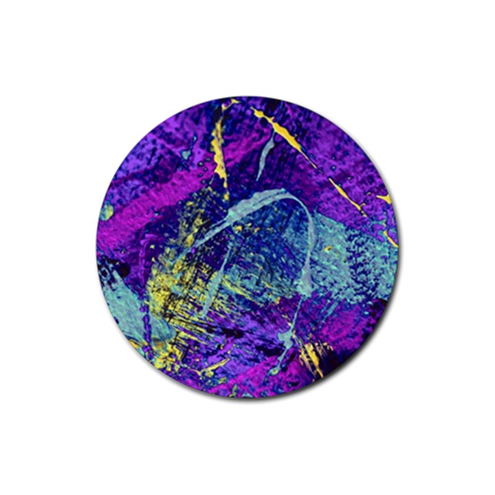 Ink Splash 01 Rubber Coaster (Round) 