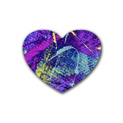 Ink Splash 01 Rubber Coaster (heart)  by jumpercat