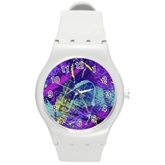 Ink Splash 01 Round Plastic Sport Watch (m) by jumpercat