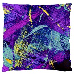 Ink Splash 01 Large Flano Cushion Case (one Side) by jumpercat