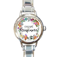 Choose Kidness Round Italian Charm Watch by SweetLittlePrint