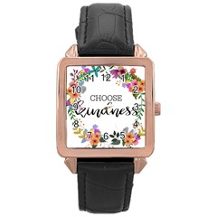 Choose Kidness Rose Gold Leather Watch  by SweetLittlePrint