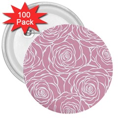 Pink Peonies 3  Buttons (100 Pack)  by NouveauDesign