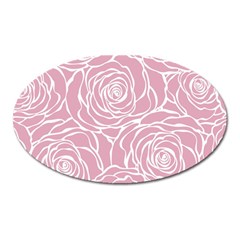 Pink Peonies Oval Magnet by NouveauDesign