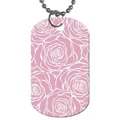 Pink Peonies Dog Tag (one Side) by NouveauDesign