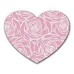 pink peonies Heart Mousepads Front