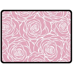 Pink Peonies Double Sided Fleece Blanket (large)  by NouveauDesign