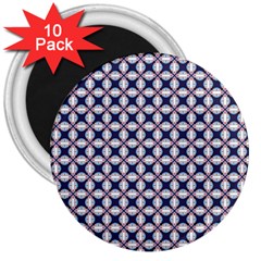 Kaleidoscope Tiles 3  Magnets (10 Pack) 